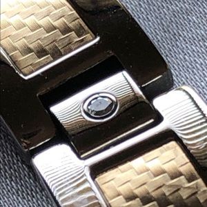 Stainless Steel bracelet (14k gold w/ Diamonds)